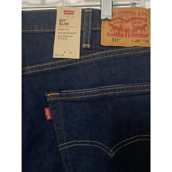 Levi’s 511 slim stretch jeans size 38x32 Nwt - Picture 5 of 6